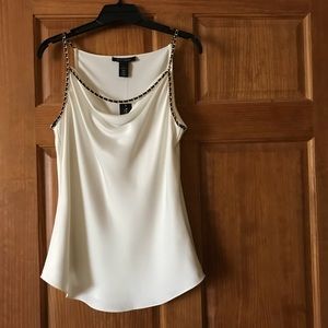 White House Black Market Cream Shell